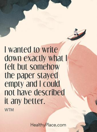 Citace o depresi - Chtěl jsem napsat přesně to, co jsem cítil, ale papír nějak zůstal prázdný a nemohl jsem ho lépe popsat.