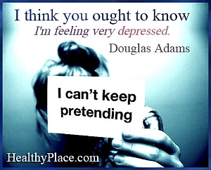 Citace o depresi od Douglase Adamse - myslím, že byste měli vědět, že se cítím velmi depresivně.