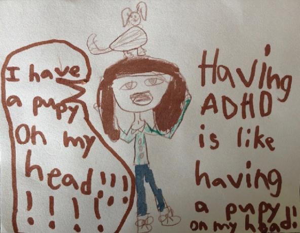 Dítě líčí, jaké to je mít ADHD v umění