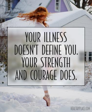 Citace o stigma duševního zdraví - Vaše nemoc vás nedefinuje. Vaše síla a odvaha ano.