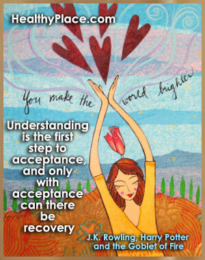 Insightful quote on stigma - Porozumění je prvním krokem k přijetí a pouze s přijetím může dojít k uzdravení.