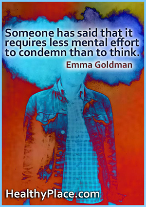 Citace Stigmy od Emmy Goldmanové - Někdo řekl, že k odsouzení vyžaduje méně duševního úsilí než k přemýšlení.